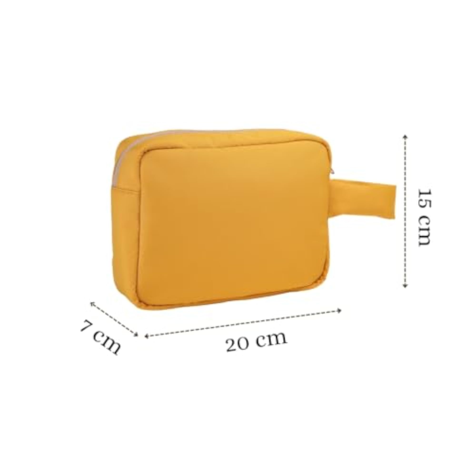 Drift Mustard Yellow Polyester Travel Pouch, Stylish Organizer